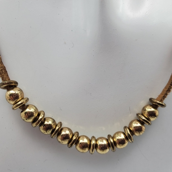 Native tribal spacer bead round necklace N1517 - Picture 2 of 4